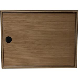 KRIPTONITE meuble de rangement avec porte BOX KROSSING H 25 cm (Noyer fonce - melamine)