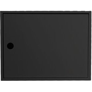 KRIPTONITE meuble de rangement avec porte BOX KROSSING H 25 cm (Noir mat - melamine)