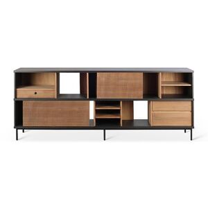 ETHNICRAFT buffet OSCAR (Teak naturel et noir - bois et metal)