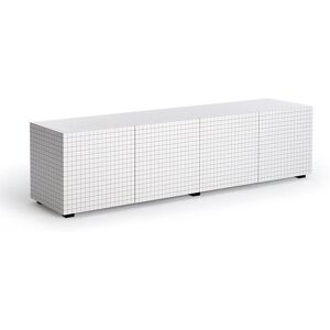 ZANOTTA buffet meuble TV QUADERNA 756 (Blanc - Lamine moule)