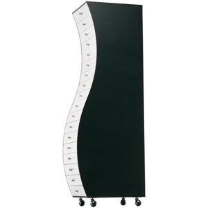 CAPPELLINI commode incurvée PROGETTI COMPIUTI SIDE 2 (Frêne teinté noir et tiroirs blancs - Bois)