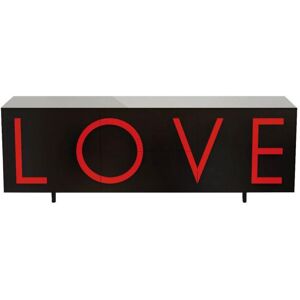 DRIADE buffet LOVE LARGE (Noir trafic / Rouge trafic - MDF laqué) - Publicité