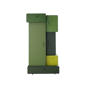 CASAMANIA garde-robe VALISES (Nuances de Vert - Simili-cuir)