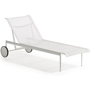 KNOLL chaise longue avec roues 1966 Adjustable Collection Richard Schultz (Blanc - aluminium et polyester)