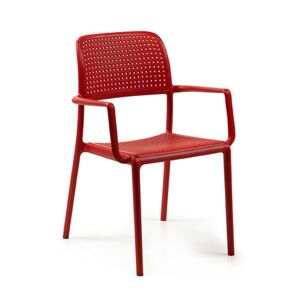 NARDI OUTDOOR NARDI set de 4 chaises avec accoudoirs BORA pour exterieur CONTRACT COLLECTION (Rouge - Polypropylene)