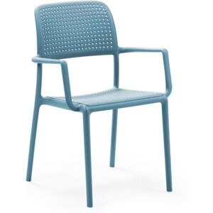 NARDI OUTDOOR NARDI set de 4 chaises avec accoudoirs BORA pour exterieur CONTRACT COLLECTION (Bleu clair - Polypropylene)