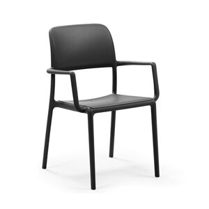 NARDI OUTDOOR NARDI set de 4 chaises avec accoudoirs RIVA pour exterieur CONTRACT COLLECTION (Anthracite - Polypropylene)