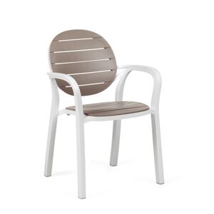 NARDI OUTDOOR NARDI set de 2 fauteuils PALMA pour exterieur GARDEN COLLECTION (Blanc / Tourterelle - Polypropylene)