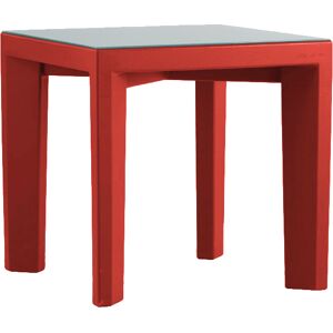 SLIDE table basse pour exterieur GINO (Rouge - Polyethylene et verre)