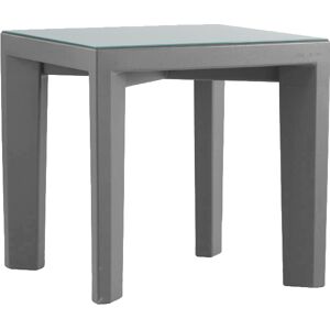 SLIDE table basse pour exterieur GINO (Gris - Polyethylene et verre)