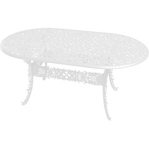 SELETTI table ovale INDUSTRY GARDEN (Blanc - Aluminium)