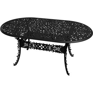 SELETTI table ovale INDUSTRY GARDEN (Noir - Aluminium)