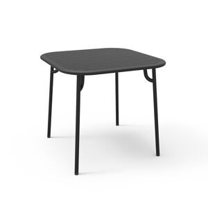 PETITE FRITURE table carree pour exterieur WEEK-END (Noir - Aluminium verni par poudre epoxy)