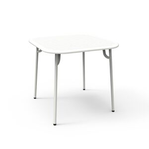 PETITE FRITURE table carree pour exterieur WEEK-END (Blanc - Aluminium verni par poudre epoxy)