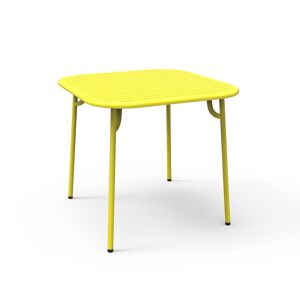 PETITE FRITURE table carree pour exterieur WEEK-END (Jaune - Aluminium verni par poudre epoxy)