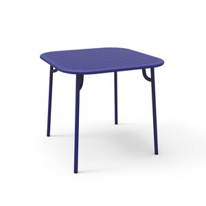 PETITE FRITURE table carree pour exterieur WEEK-END (Bleu - Aluminium verni par poudre epoxy)