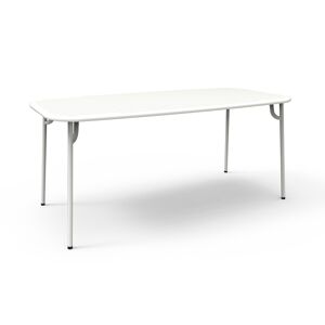 PETITE FRITURE table rectangulaire pour exterieur WEEK-END 180x85 cm (Blanc - Aluminium verni par poudre epoxy)