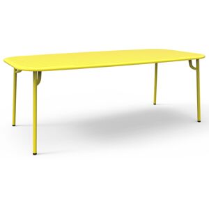 PETITE FRITURE table rectangulaire pour exterieur WEEK-END 220x85 cm (Jaune - Aluminium verni par poudre epoxy)