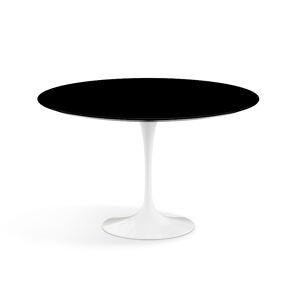 KNOLL table ronde TULIP Ø 120 cm collection Eero Saarinen (Base blanche / plateau noir - Fenix® et aluminium)