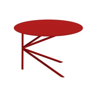MEME DESIGN table basse pour exterieur TWIN BASSO OUTDOOR (Rosso Dalia - Metal)