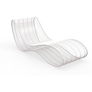 TALENTI bain de soleil chaise longue d'exterieur BREEZ Collection Premium (White - Acier verni)