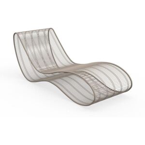 TALENTI bain de soleil chaise longue d'exterieur BREEZ Collection Premium (Dove - Acier verni)