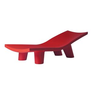 SLIDE chaise longue pour exterieur LOW LITA LOUNGE (Rouge - Polyethylene)