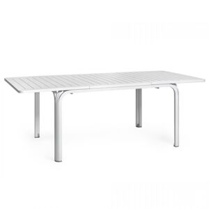 NARDI OUTDOOR NARDI table pour exterieur ALLORO 140 EXTENSIBLE GARDEN COLLECTION (Blanc - Plateau en DurelTOP / Pieds en aluminium verni)