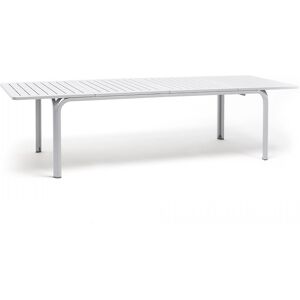 NARDI OUTDOOR NARDI table pour exterieur ALLORO 210 EXTENSIBLE GARDEN COLLECTION (Blanc - Plateau en DurelTOP / Pieds en aluminium verni)