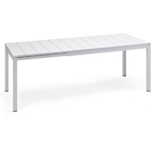 NARDI OUTDOOR NARDI table pour exterieur RIO 140 EXTENSIBLE GARDEN COLLECTION (Blanc - Plateau en DurelTOP / Pieds en aluminium verni)