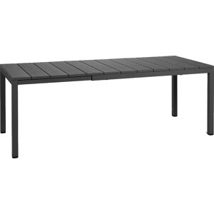 NARDI OUTDOOR NARDI table pour exterieur RIO 140 EXTENSIBLE GARDEN COLLECTION (Anthracite - Plateau en DurelTOP / Pieds en aluminium verni)