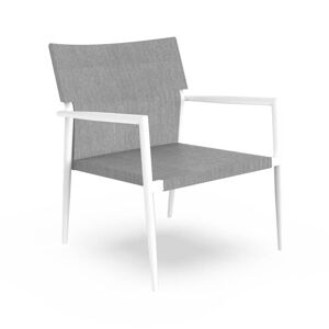 TALENTI set de 2 fauteuils d'exterieur ADAM Collection PiuTrentanove (White / Light grey - Aluminium verni et tissu)