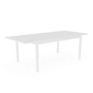 TALENTI table extensible a rallonge d'exterieur 156-214 cm ADAM Collection PiuTrentanove (White - Aluminium verni)