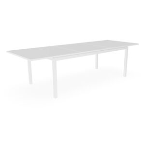 TALENTI table extensible a rallonge d'exterieur 200-280 cm ADAM Collection PiuTrentanove (White - Aluminium verni)