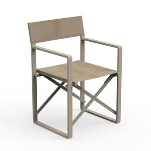TALENTI chaise du realisateur d'exterieur CHIC Collection PiuTrentanove (Dove - Aluminium verni)