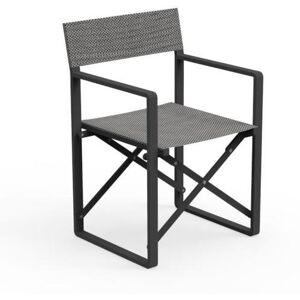 TALENTI chaise du realisateur d'exterieur CHIC Collection PiuTrentanove (Charcoal - Aluminium verni)