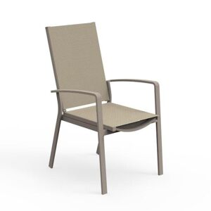 TALENTI set de 2 fauteuils d'exterieur LADY Collection PiuTrentanove (Dove - Aluminium verni et tissu)