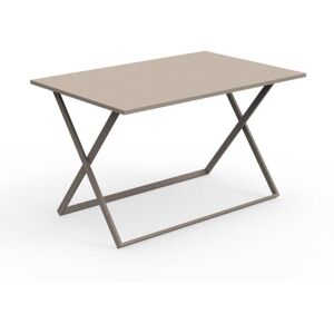 TALENTI table pliante 120x80 cm d'exterieur QUEEN Collection PiuTrentanove (Dove - Aluminium verni)