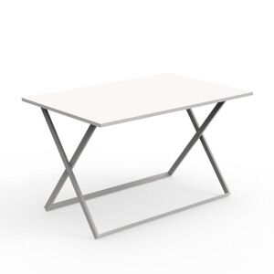 TALENTI table pliante 120x80 cm d'exterieur QUEEN Collection PiuTrentanove (White - Aluminium verni)