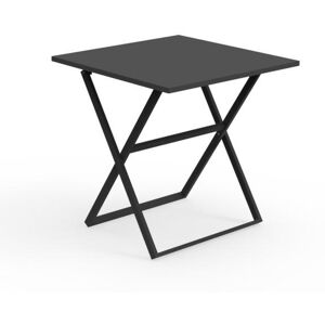 TALENTI table pliante 70x70 cm d'exterieur QUEEN Collection PiuTrentanove (Charcoal - Aluminium verni)