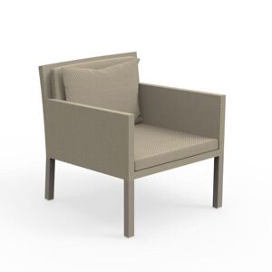 TALENTI set de 2 fauteuils d'exterieur STEP Collection PiuTrentanove (Dove - Aluminium verni et tissu)