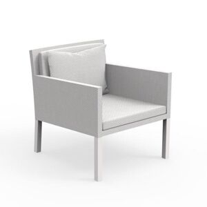 TALENTI set de 2 fauteuils d'exterieur STEP Collection PiuTrentanove (White - Aluminium verni et tissu)