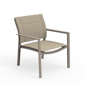 TALENTI set de 2 fauteuils d'exterieur TOUCH Collection PiuTrentanove (Dove - Aluminium verni et tissu)