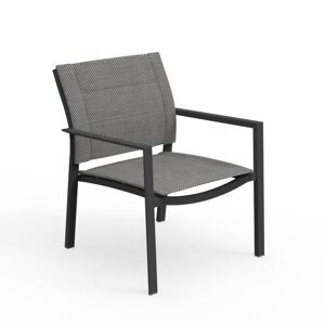 TALENTI set de 2 fauteuils d'exterieur TOUCH Collection PiuTrentanove (Charcoal - Aluminium verni et tissu)