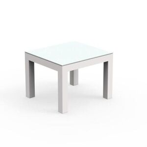TALENTI table basse d'exterieur TOUCH Collezione PiuTrentanove (White - Aluminium peint et verre)