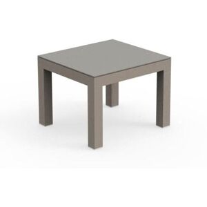 TALENTI table basse d'exterieur TOUCH Collezione PiuTrentanove (Dove - Aluminium peint et verre)