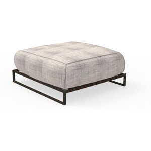 TALENTI pouf repose-pied d'exterieur CASILDA Collezione Icon (Mokka / Grey melange - Tissu et acier peint)