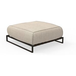 TALENTI pouf repose-pied d'exterieur CASILDA Collezione Icon (Mokka / White-beige - Tissu et acier peint)