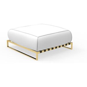 TALENTI pouf repose-pied d'exterieur CASILDA Collezione Icon (Gold / White - Tissu et acier peint)