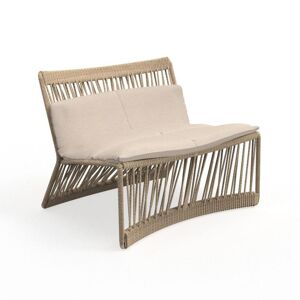 TALENTI set de 2 fauteuils d'exterieur CLIFF Collection Icon (Beige - Tissu et corde synthetique)